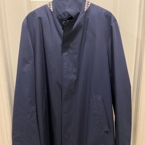 AQUASCUTUM Men’s Blue Trench Coat sz XL